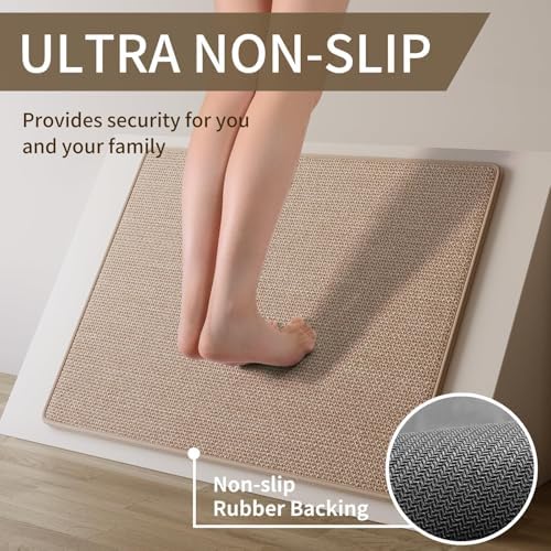 YDKGL Extra Long Kitchen Runner Rugs Kitchen Mat Non Slip Brown 17"x95" - Image 3