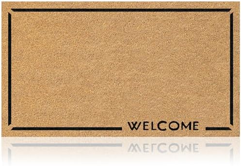 Coir Welcome Mat, Non-Slip, Welcome Classic 2, 17x29 in by AmaruDoorMats