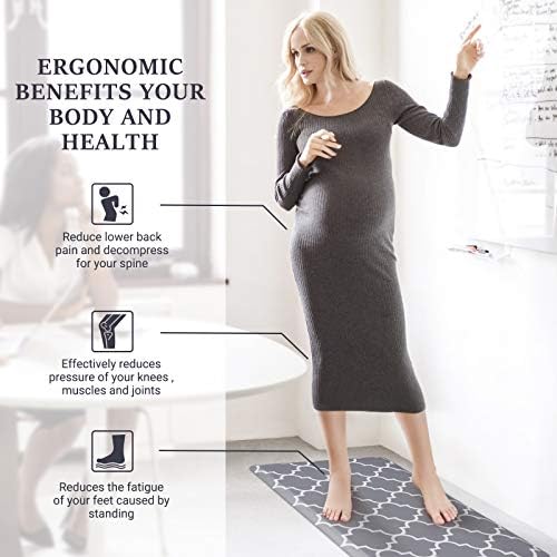 WISELIFE Kitchen Mats and Rugs Cushioned Anti-Fatigue, 17.3"x 39", Grey - Image 6