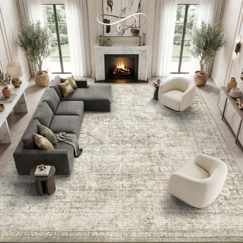 Homemate Washable Rug 10x12 Area Rugs - Vintage Rugs for Living Room by Homemate