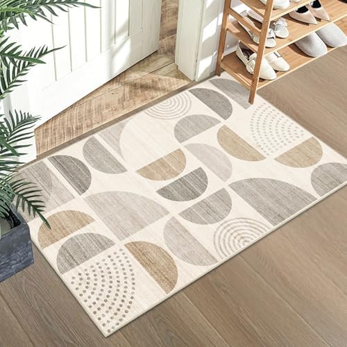 MUJOO Boho Small Rug Washable,2x3 Area Rugs Non Slip Modern Abstract - Image 3