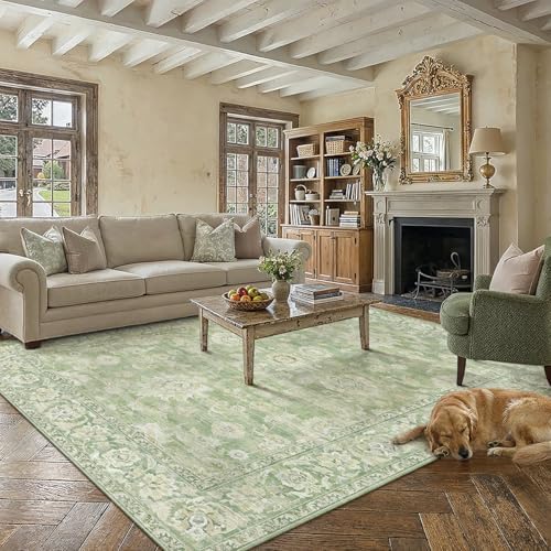 8x10 Green Neutral Area Rug - Image 3