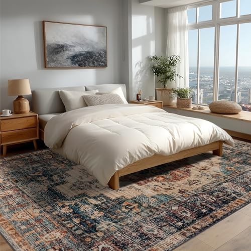 Ruaruarug Washable Area Rug 8×10 for Living Room, Ultra Soft, Brown - Image 6