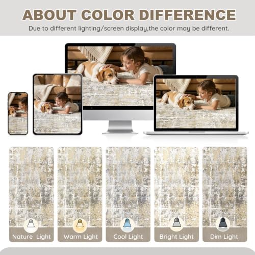 DMOYEST Area Rug Living Room Rugs 5x7 Washable Abstract Carpet - Image 6