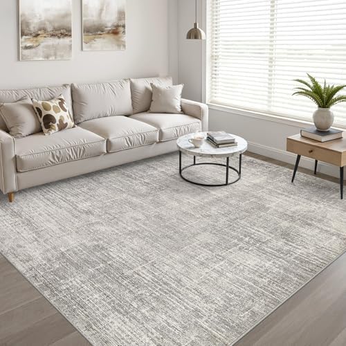LOONGRUG 10x14 Area Rugs Washable Neutral Modern Living Room Rug Brown Gray - Image 6