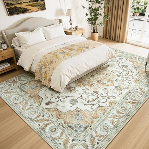 Lessymo Area Rugs 8x10 for Living Room,Large Washable Carpet Light Beige - Image 2