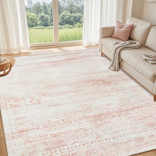 Pink Washable Rugs 6x9 Area Rugs for Living Room,Bedroom,Nursery,Carpet - Image 2