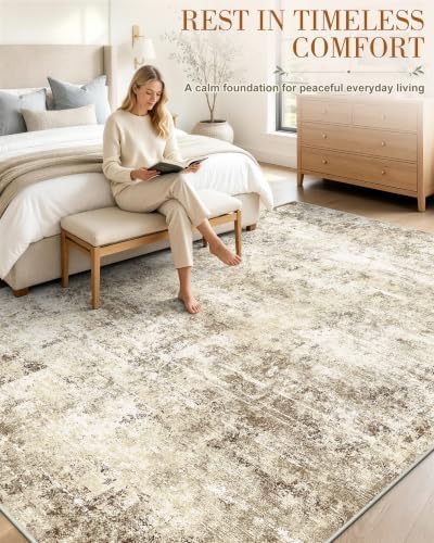 OLANLY 5x7 Washable Area Rug, Soft Non Slip Carpet for Bedroom Living Room - Image 3
