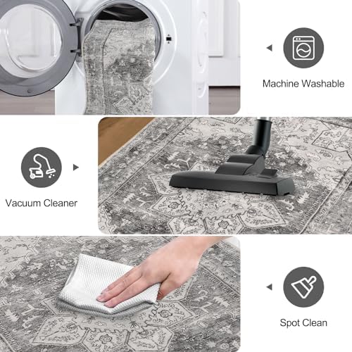Yamaziot Washable Runner Rug, 2x10 Non-Slip Boho Hallway Kitchen Rug - Image 6