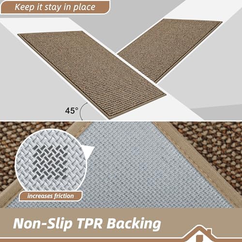 BEQHAUSE Kitchen Runner Rugs 24"x84", Kitchen Mats for Floor, Taupe - Image 4