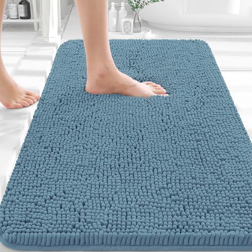 OLANLY Bathroom Rugs 30x20, Extra Soft Absorbent Chenille Bath Rugs by OLANLY