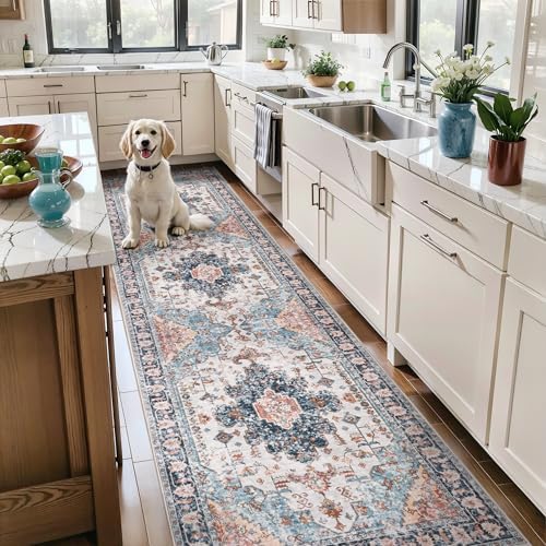 Tangsoo 2.6x12 Hallway Runner Rugs Vintage Washable Runner Rug Non Slip - Image 7