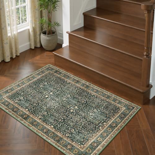 Lofus 2x3 Area Rugs for Entryway, Washable Non-Slip Mats for Floor, Green - Image 3