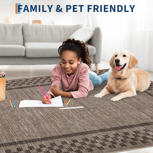 GarveeHome Washable Runner Rug 2x10 Modern Bordered Hallway Runner Rug - Image 2
