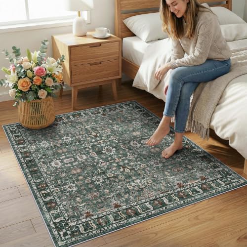 Washable 3x3 Square Entry Rug: Rugs for Kitchen Bedroom Entryway Bathroom - Image 4
