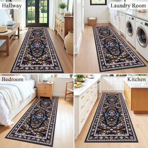 HEBE Hallway Runner Rug 2'x6', Washable Non Slip Kitchen Rug Runner - Image 7