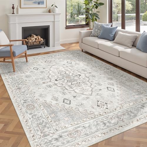 befbee Washable 5x7 Area Rug Non Slip Stain Resistant Rug for Living Room by Befbee