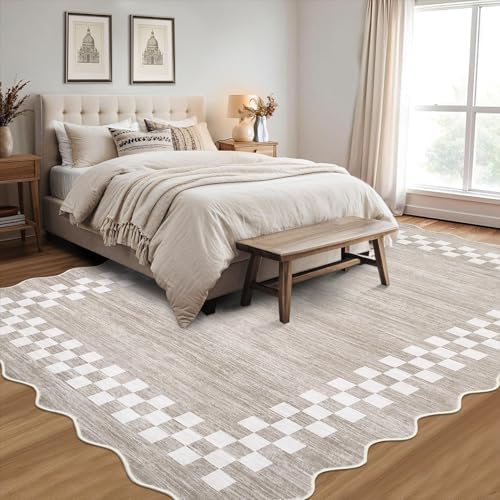 GarveeHome Small Bedroom Area Rug 3x5 Checkered Area Rug for Living Room - Image 2