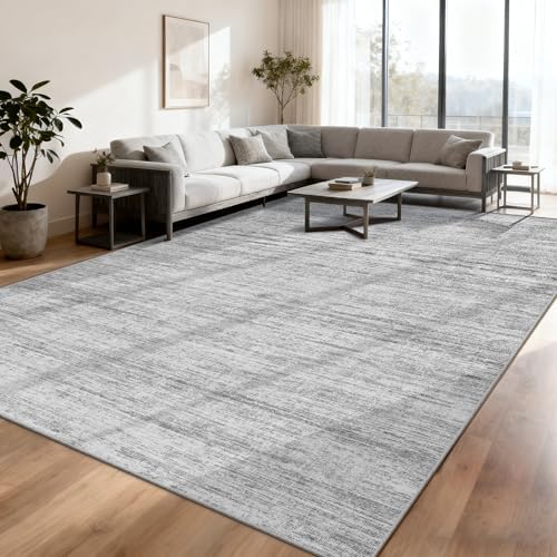 Area Rugs 9x12 for Living Room,Non-Slip Backing Machine Washable Rugs,Modern Abstract Soft Thin 9 by 12 Area Rug，Stain Resistant Large Rugs for Home Office Bedroom Dining Room by Unknown