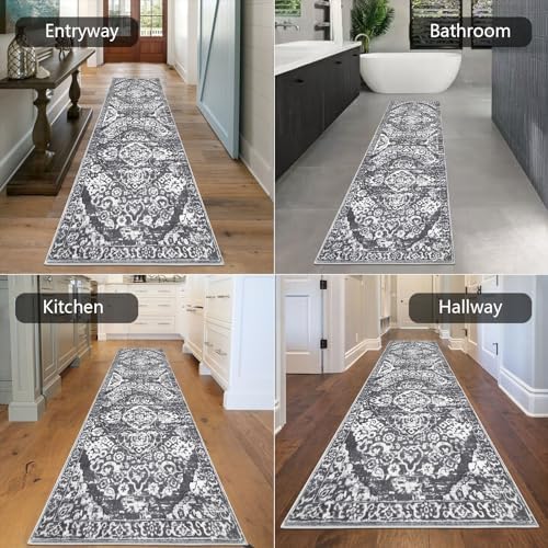 HEBE Hallway Runner Rug 2'8''x8', Washable Non Slip Kitchen Rug Runner - Image 5
