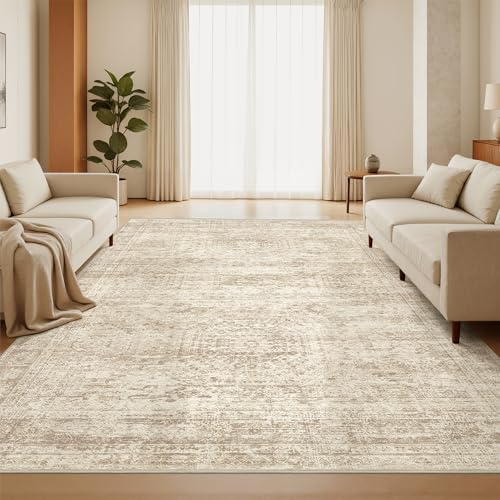 6x9 Area Rugs for Living Room,Large Washable Rug,Beige - Image 3