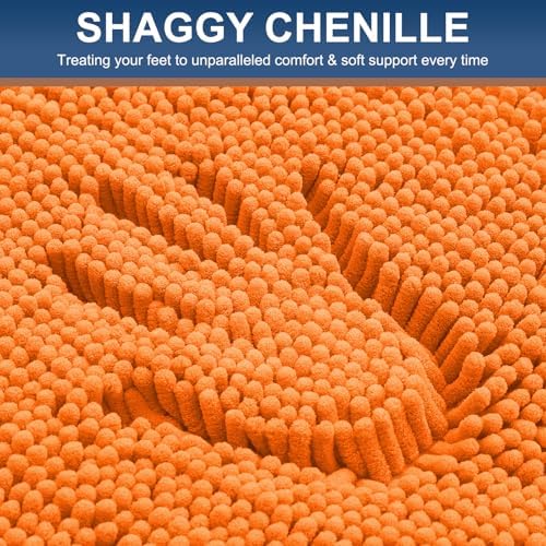 Smiry Bathroom Rugs 30X20, Luxury Chenille Extra Soft Absorbent Bath Mat - Image 3