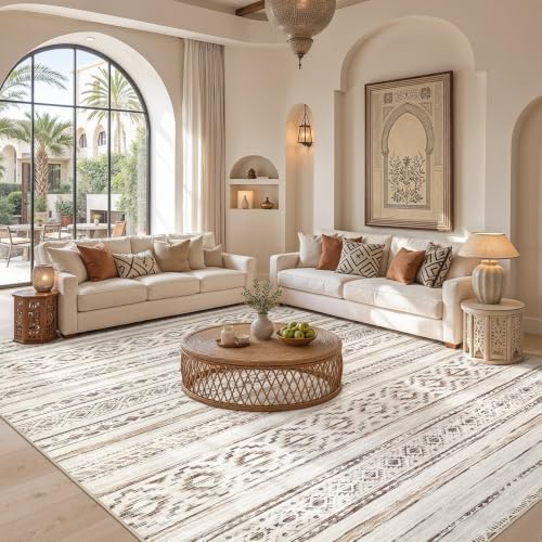 cotiled Boho 5x8 Area Rugs for Living Room: Soft Moroccan Washable Rug - Image 4