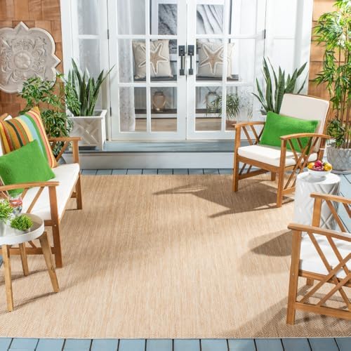 SAFAVIEH Courtyard Outdoor Area Rug 10'x14', Natural & Cream CY8022-03012 by Unknown