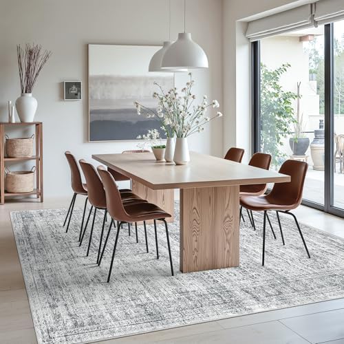 Soalmost Washable Area Rug 8x10 Large Soft Grey Rugs for Living Room - Image 4