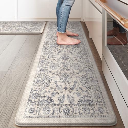 KIMODE Anti Fatigue Kitchen Mats for Floor Cushioned Kitchen Rugs Sets of 2 by StayinComfortCookwithJoy
