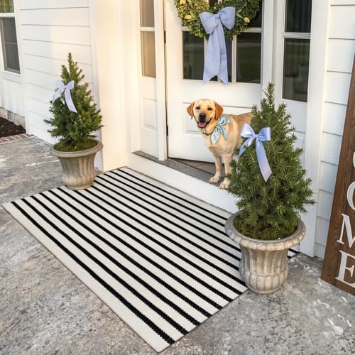 KIMODE Outdoor Rug Front Door Mats Fall Porch Rug Patio Rugs Entrance Mat - Image 5