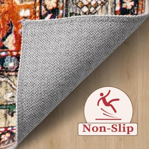SERISSA 7x9 Washable Non Slip Boho Area Rug for Living Room - Image 4