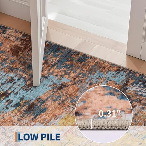 GarveeHome Abstract Area Rugs 5x7 Ultra-Soft Modern Indoor Carpet Yellow - Image 7