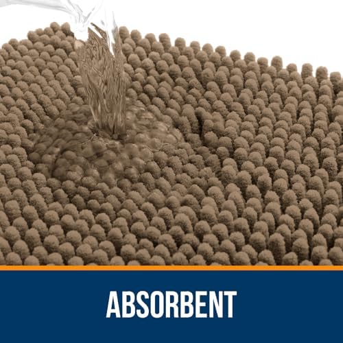 OLANLY Bathroom Runner Rugs 47x24, Extra Soft Absorbent Chenille Bath Rugs - Image 4