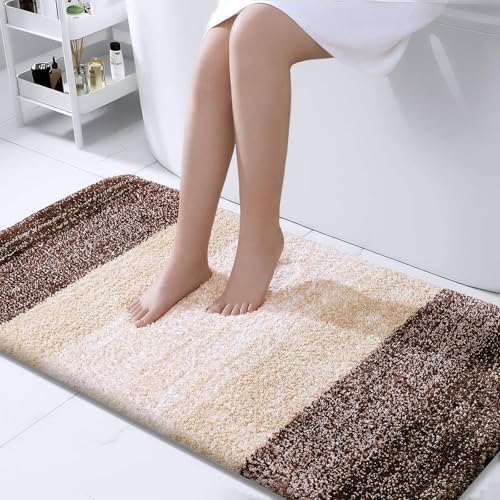 OLANLY Bathroom Runner Rug 47x24, Extra Soft Absorbent Microfiber Bath Rugs by OLANLY
