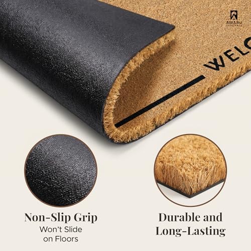 Coir Welcome Mat, Non-Slip, Welcome Classic 2, 17x29 in - Image 5