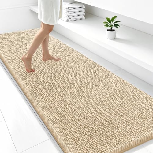Smiry Bathroom Rugs 47X24, Luxury Chenille Extra Soft Absorbent Bath Mat by Smiry