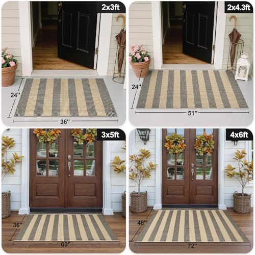 Fall Front Door Rug 24"x51" Outdoor Doormat Washable Door Mats Porch Rug - Image 3