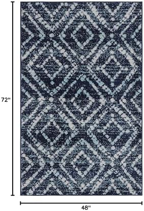 SAFAVIEH Adirondack Area Rug 4'x6', Boho Navy & Ivory ADR131N - Image 2