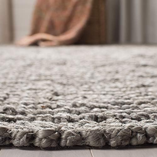 SAFAVIEH Natural Fiber Square Rug 10', Jute Knotted Light Grey NF447G - Image 5
