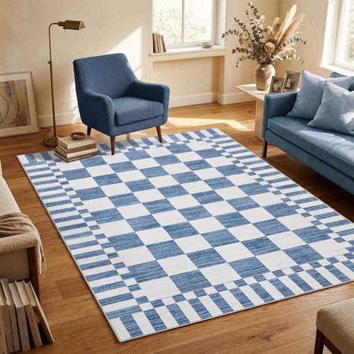 GarveeHome Checkered Rug 3x5 Area Rugs for Living Room Washable Nursey Rug - Image 4