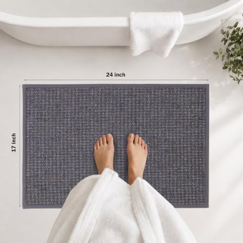 Ultra Thin Bath Mat, Thin Bathroom Rugs Fit Under Door, Non Slip Floor Mat - Image 2