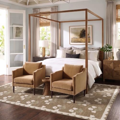 Tan 9x12 Area Rug for Living Room - Soft Washable Boho Bedroom Rug - Image 4
