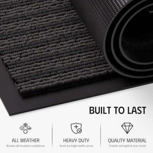 Front Door Mat 3'x5', Non-Slip Heavy Duty Indoor Outdoor Doormat - Image 3