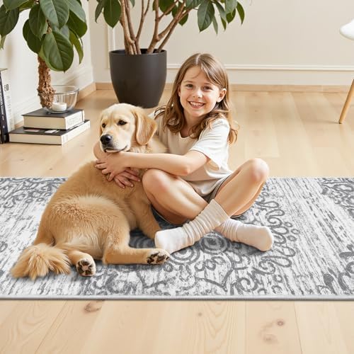 HEBE Hallway Runner Rug 3'x20', Washable Non Slip Kitchen Rug Runner - Image 5