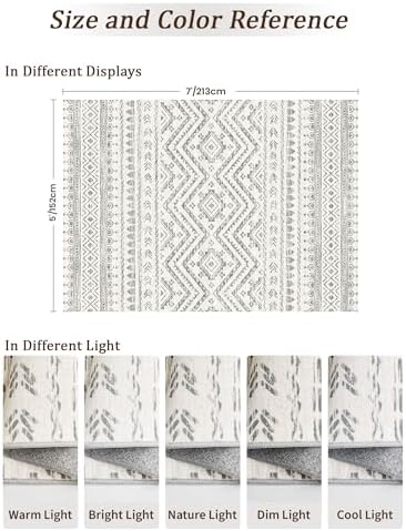 Miukiki 5x7 Washable Area Rug for Living Room, Soft Non Slip Rug Grey - Image 2