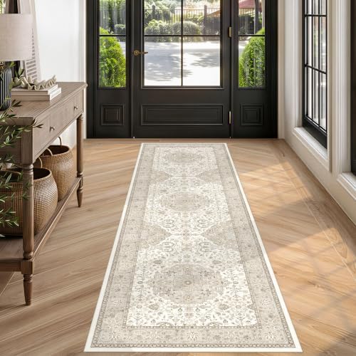HY HAOYUNLAI Washable 2.6x8 Hallway Runner Rug Kitchen Non-Slip Slim Carpet - Image 2