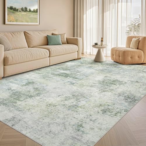 Tortania Area Rug Living Room Rugs - 5x7 Washable Large Soft Neutral Boho Moroccan Bohemian Farmhouse Rug Indoor Floor Carpet for Bedroom Under Dining Table Home Office Decor - Sage Green by Tortania