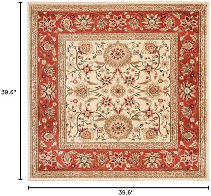 SAFAVIEH Lyndhurst Square Rug 3'3", Ivory & Rust LNH212R - Image 2