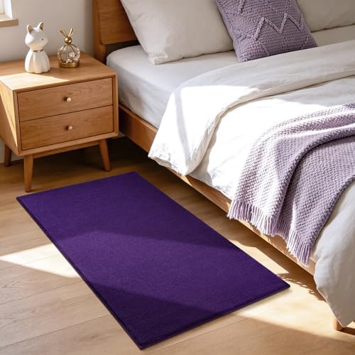 ISEAU 2x4 Soft Runner Rug for Hallway, Washable and Non-Slip, Purple by ISEAU